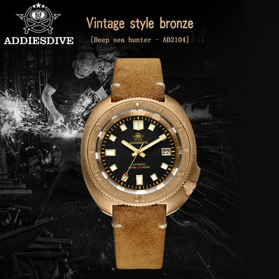 ADDIESDIVE Men Bronze Case Automatic Diver Watch-AD2104