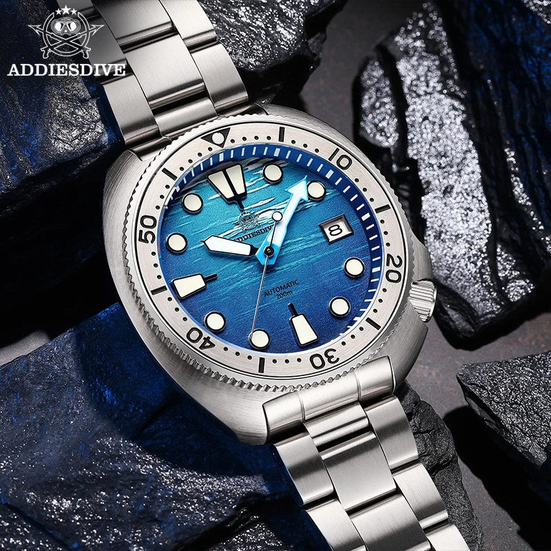 ADDIESDIVE Men Sapphire Sea Dial Automatic Diver Watch-AD2045