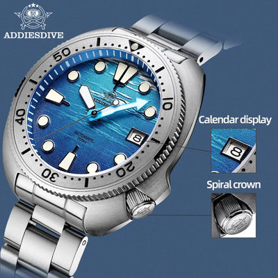 ADDIESDIVE Men Sapphire Sea Dial Automatic Diver Watch-AD2045