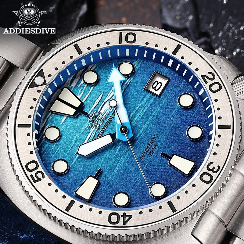 ADDIESDIVE Men Sapphire Sea Dial Automatic Diver Watch-AD2045