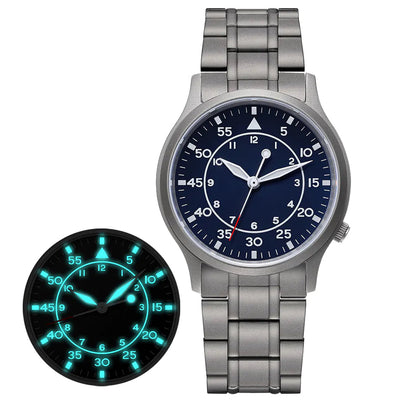 BERNY Men Quartz Titanium Field Watch-T2566MS